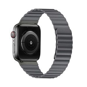 🆕 Grey Leather Band Compatible for Apple Watch*